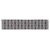 Retro Mid Mod Columns Box Maroon Kurzer Tischläufer (Horizontal)