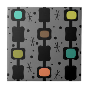 Retro Mid Mod Columns Boxen mehrfarbig Fliese