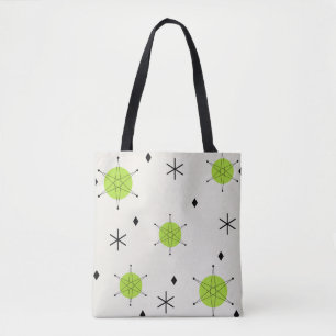 Retro Mid Mod Sternexplosion Sky Chartreuse Tasche