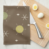 Retro Mid Mod Sternexplosion Sky mehrfarbig Geschirrtuch (Viertel Falte)