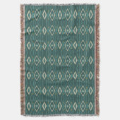 Retro Midcentury Diamonds Orange Teal Abstract Decke (Vorderseite Vertikal)