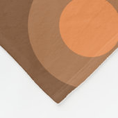 Retro MidCentury Dots Burnt Orange Fleecedecke (Ecke)