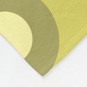Retro MidCentury Dots Chartreuse Fleecedecke (Ecke)