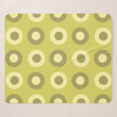 Retro MidCentury Dots Chartreuse Sherpadecke (Vorderseite (Horizontal))