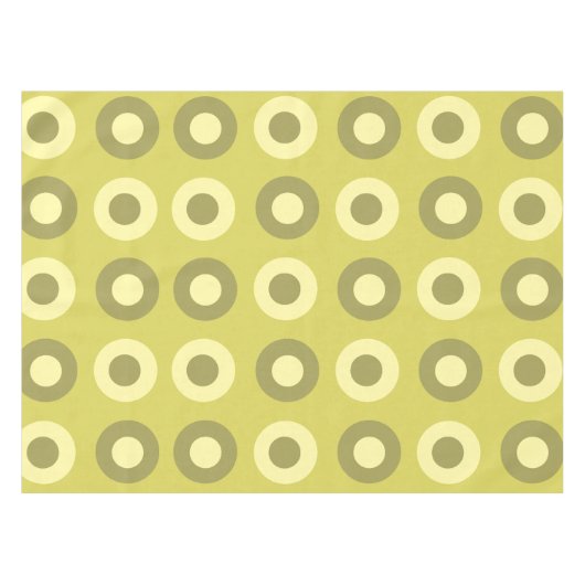 Retro MidCentury Dots Chartreuse Tischdecke (Vorderseite (Horizontal))