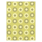 Retro MidCentury Dots Chartreuse Tischdecke (Vorderseite)