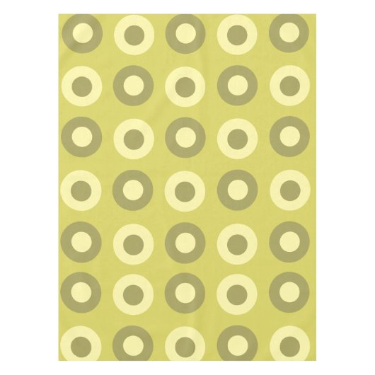 Retro MidCentury Dots Chartreuse Tischdecke (Vorderseite)