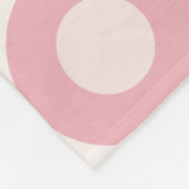 Retro MidCentury Dots Pink Vanilla Fleecedecke (Ecke)