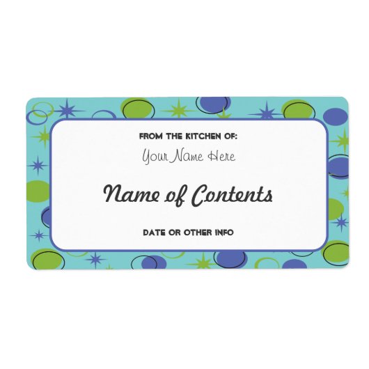 Retro Midcentury Modern Canning Jar Label (Vorne)