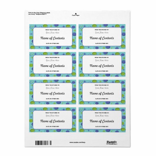 Retro Midcentury Modern Canning Jar Label (Vorne)