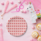 Retro Midcentury Modern Sternenexplosionen Rot und Pappteller (Party)