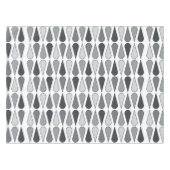 Retro Midcentury Teardrops Gray Tischdecke (Vorderseite (Horizontal))