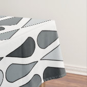 Retro Midcentury Teardrops Gray Tischdecke (Beispiel)