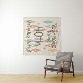 Retro Midjahrhundert 40. Geburtstag Wandteppich (Beispiel (Horizontal))