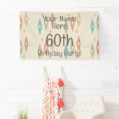 Retro Midjahrhundert 60. Geburtstag Banner (Insitu)