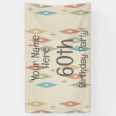 Retro Midjahrhundert 60. Geburtstag Banner (Vertikal)
