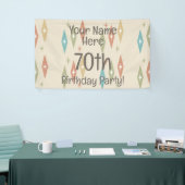 Retro Midjahrhundert 70. Geburtstag Banner (Messeveranstaltung)