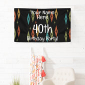 Retro Midjahrhundert Custom Geburtstag Banner (Insitu)