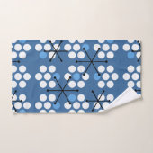 Retro Midjahrhundert MCM Dots Blue Badhandtuch Set (Handtuch)