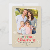 Retro Midjahrhundert Moderne 3 Foto Weihnachten (Vorderseite)