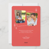 Retro Midjahrhundert Moderne 3 Foto Weihnachten (Rückseite)