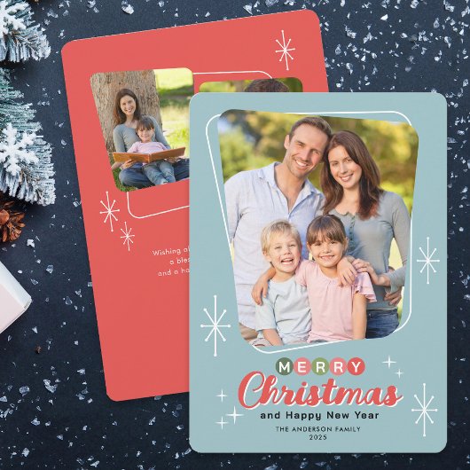 Retro Midjahrhundert Moderne 3 Foto Weihnachten