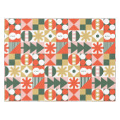 Retro Midjahrhundert Moderne skandinavische Weihna Tischdecke (Vorderseite (Horizontal))