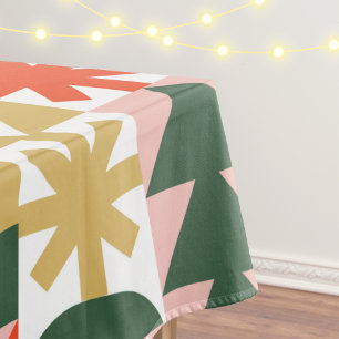 Retro Midjahrhundert Moderne skandinavische Weihna Tischdecke