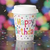 Retro Midjahrhundert Moderner Geburtstag Pappbecher