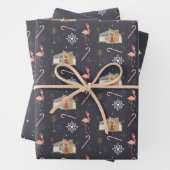 Retro Midjahrhundert-Weihnachtsmuster Geschenkpapier Set (Beispiel)