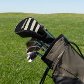 Retro Midnight Drei-Quer-Streifen mit Namen Golf Headcover (In SItu)
