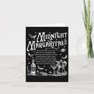 Retro Midnight Margaritas Funny Halloween Magisch Karte