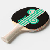 Retro Midnight Mint Loop mit Namen Tischtennis Schläger (Vorderseite)