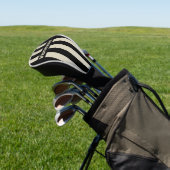 Retro Midnight Three Pin Stripes with Name Golf Headcover (In SItu)