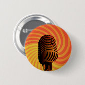 Retro Mikrofon benutzerdefinierte Taste Button (Vorne & Hinten)