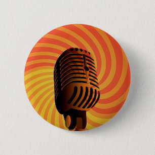 Retro Mikrofon benutzerdefinierte Taste Button