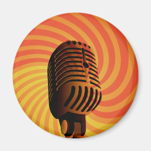 Retro-Mikrofon benutzerdefinierter Magnet
