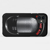 Retro Mikrofon Case-Mate iPhone Hülle (Rückseite (Horizontal))
