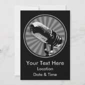 Retro-Mikrofon Grafik Einladung (Vorderseite)