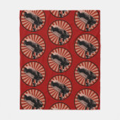 Retro-Mikrofon Grafik in Rot Fleecedecke (Vorderseite)