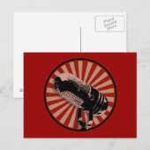 Retro-Mikrofon Grafik in Rot Postkarte (Vorne/Hinten)