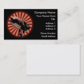 Retro-Mikrofon Grafik in Rot Visitenkarte (Vorne/Hinten)