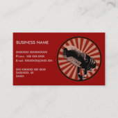 Retro-Mikrofon Grafik in Rot Visitenkarte (Vorderseite)