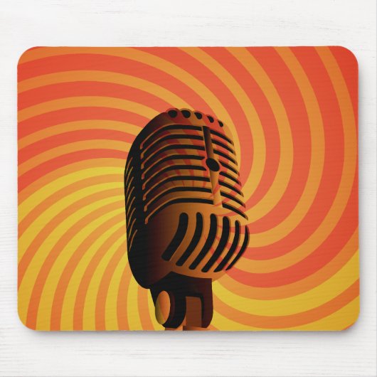 Retro-Mikrofon-individueller Laptop-Ärmel Mousepad (Vorne)