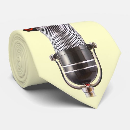 Retro Mikrofon-Krawatte Krawatte (Gerollt)