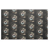 Retro Mikrofon-und des Vinyl45 Aufzeichnung Stoff (Fat Quarter (45,7 x 55,9 cm))