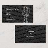 Retro Mikrofon Visitenkarte (Vorne/Hinten)