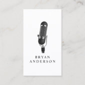 Retro-Mikrofon-Visitenkarte Visitenkarte (Vorderseite)