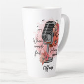 Retro-Mikrofon, wenn Wörter Musik Versage Milchtasse (Rechte Ecke)