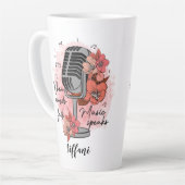 Retro-Mikrofon, wenn Wörter Musik Versage Milchtasse (Linke Ecke)